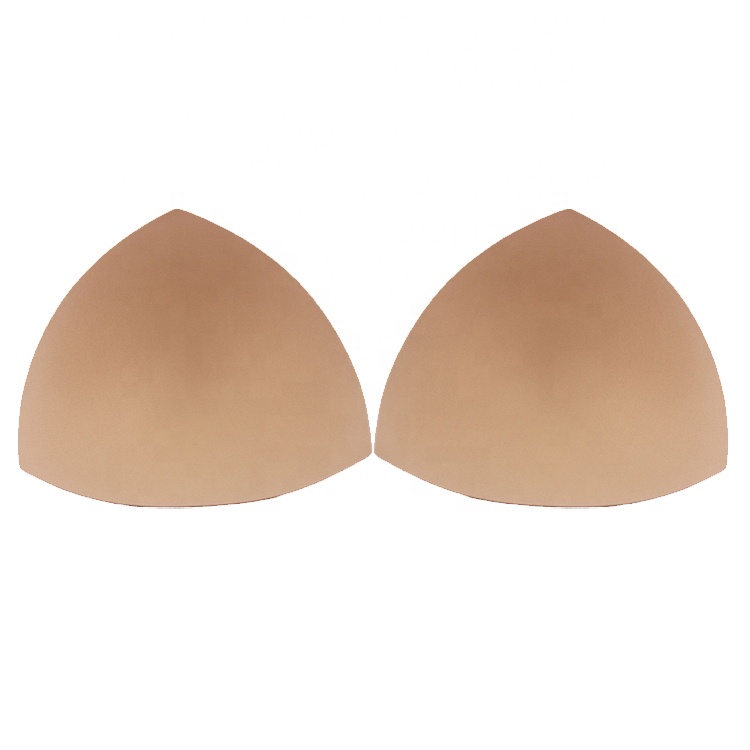 JHL527 JINHONG JHL527 Triangular Thin 0.5cm Thick 100% Polyester Soft Breathable Breast Pads Inserts for Bikini Sports Bra Yoga