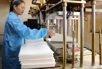 Hot pressing — supplier production photograph