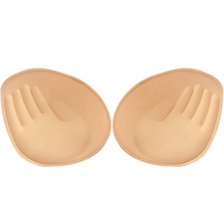 JHL352 JHL352 JINHONG Wholesale Hand Shape 2cm Thick Sponge Cloth Removable Push-Up Bra Pad for Wedding Use Black/White/Skin Colors