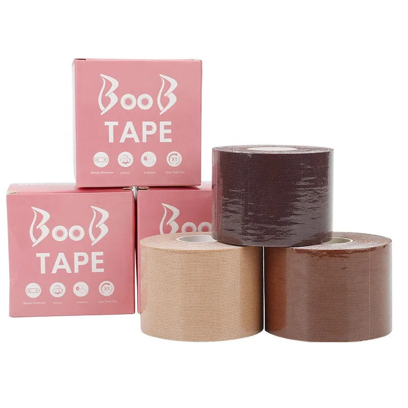 ZR35 JINHONG ZR35 5cm*5m Sexy Lingerie Tape Breast Lift Adhesive with Nipple Covers Spandex/Cotton Push-Up