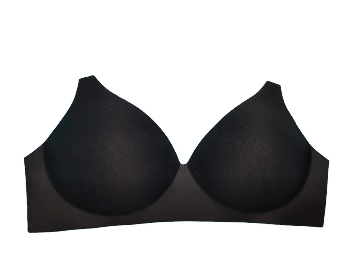 JH521 Wholesale Black One Piece Women's Sports Bra Molded Bra Cup Free Underwear Accessories Plus Size 0.8CM Pads Adjustable