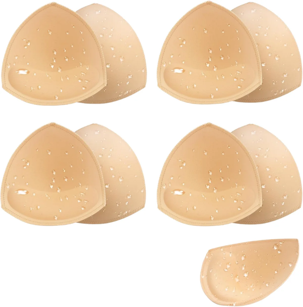 1601951023511 Waterproof Bra Pad Inserts Push up Swimwear Padding Sewn Bikini Cups Sport Swimsuit Pads for Women